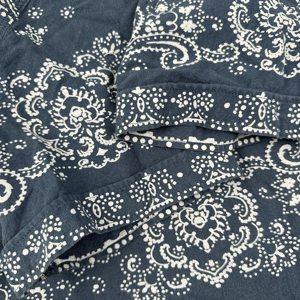 Banana Republic Bandana Shirt Men Small Camden Fit Blue‎ All Over Print Cotton
